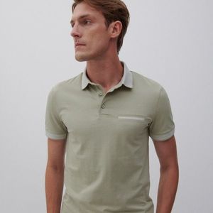 Reserved - Bavlnené tričko polo - Zelená vyobraziť