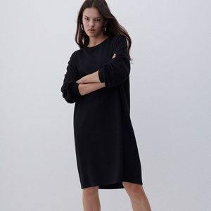 Reserved - Teplákové úpletové šaty - Čierna vyobraziť