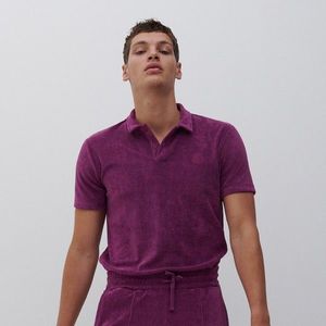 Reserved - Tričko polo z organickej bavlny - Purpurová vyobraziť