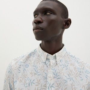 Reserved - Košeľa s jemným vzorom - Biela vyobraziť