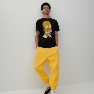 Reserved - Bavlnené teplákové nohavice - Žltá vyobraziť