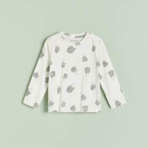 Reserved - Bavlnená košeľa s potlačou - Krémová vyobraziť