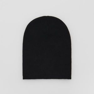 Reserved - Viskózová úpletová čiapka beanie - Čierna vyobraziť