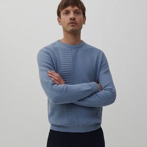 Reserved - Basic bavlnený sveter - Modrá vyobraziť