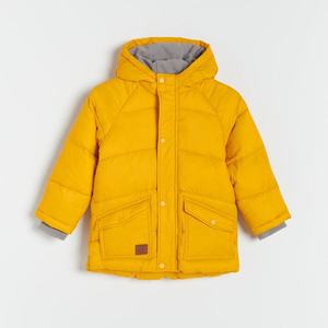 Reserved - Prešívaná bunda s kapucňou - Žltá vyobraziť