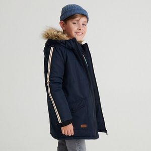 Reserved - Teplý kabát s kapucňou - Tmavomodrá vyobraziť