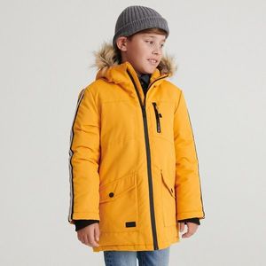 Reserved - Teplý kabát s kapucňou - Žltá vyobraziť