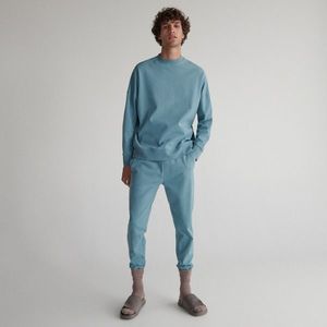 Reserved - Bavlnené pyžamové nohavice - Tyrkysová vyobraziť