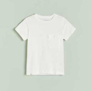 Reserved - Melanžové tričko s vreckom - Krémová vyobraziť