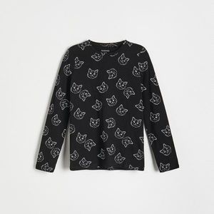 Reserved - Bavlnená košeľa s potlačou - Čierna vyobraziť