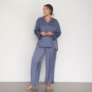 Reserved - Pyžamo so saténovou povrchovou úpravou - Modrá vyobraziť