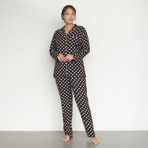 Reserved - Dvojdielne viskózové pyžamo - Čierna vyobraziť