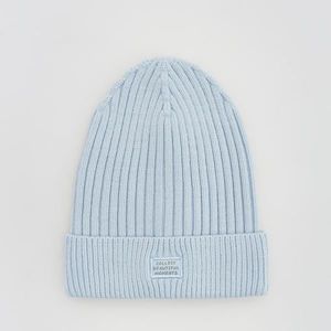 Reserved - Zimná čiapka beanie s vyšitým detailom - Modrá vyobraziť