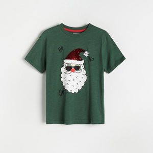 Reserved - Vianočné tričko s aplikáciou - Khaki vyobraziť