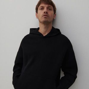 Reserved - Úpletový sveter s kapucňou - Čierna vyobraziť