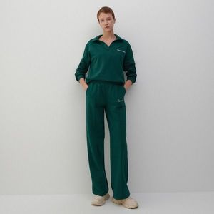 Reserved - Športové široké nohavice - Zelená vyobraziť