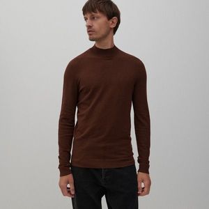 Reserved - Hladký sveter so stojačikom - Bordový vyobraziť