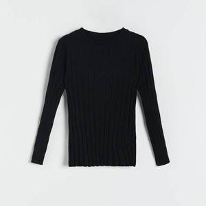 Reserved - Prúžkovaný pletený sveter - Čierna vyobraziť