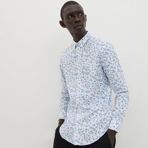 Reserved - Košeľa s jemným vzorom - Modrá vyobraziť