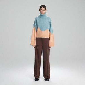 Reserved - Dvojfarebný sveter z alpaky - Viacfarebná vyobraziť