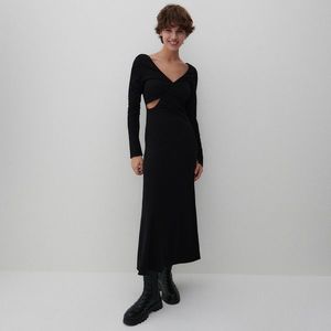 Reserved - Šaty s výrezom - Čierna vyobraziť