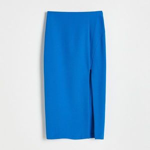 Reserved - Puzdrová midi sukňa - Modrá vyobraziť