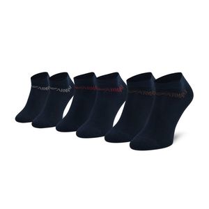Súprava 3 párov kotníkových ponožiek pánských EMPORIO ARMANI vyobraziť