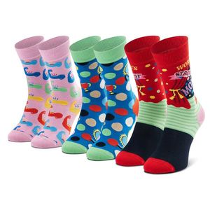 Súprava 3 párov vysokých ponožiek dámských HAPPY SOCKS vyobraziť