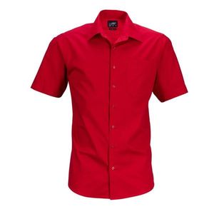 James & Nicholson Pánska košeľa s krátkym rukávom JN644 - Červená | XXXL vyobraziť