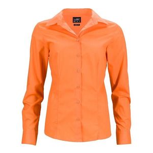 James & Nicholson Dámska košeľa s dlhým rukávom JN641 - Oranžová | M vyobraziť