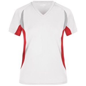 James & Nicholson Dámske funkčné tričko s krátkym rukávom JN390 - Bílá / červená | XL vyobraziť