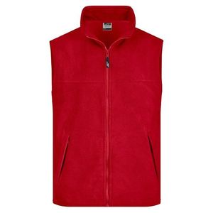 James & Nicholson Pánska fleecová vesta JN045 - Červená | M vyobraziť