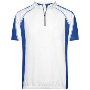 James & Nicholson Pánske cyklistické tričko JN420 - Bílá / královská modrá | XXXL vyobraziť