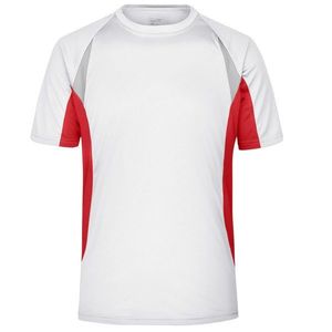 James & Nicholson Pánske funkčné tričko s krátkym rukávom JN391 - Bílá / červená | L vyobraziť