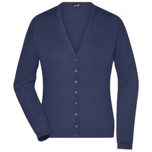 James & Nicholson Dámsky bavlnený sveter JN660 - Tmavě modrá | S vyobraziť