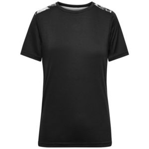 James & Nicholson Dámske športové tričko JN523 - Černá / černě potištěná | L vyobraziť