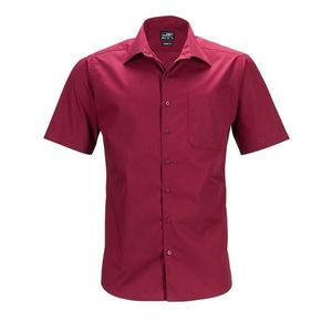 James & Nicholson Pánska košeľa s krátkym rukávom JN644 - Vínová | XXL vyobraziť