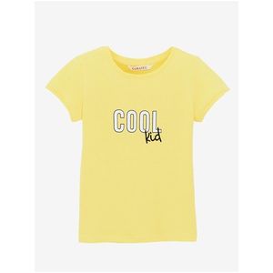 Žlté dievčenské tričko s potlačou CAMAIEU vyobraziť