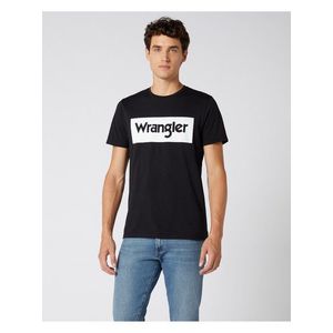 Tričká s krátkym rukávom pre mužov Wrangler - čierna vyobraziť