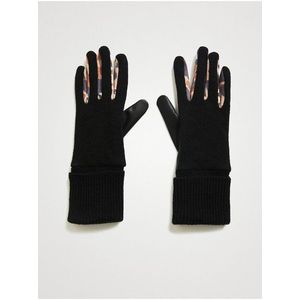 Čierne dámske rukavice Desigual Animal Patch vyobraziť
