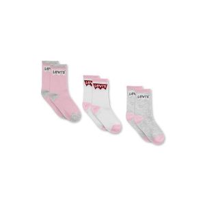 Detské ponožky Levi's ružová farba vyobraziť