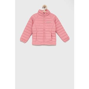 Detská bunda Columbia ružová farba vyobraziť