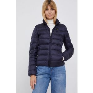 Páperová bunda Blauer dámska, tmavomodrá farba, zimná vyobraziť