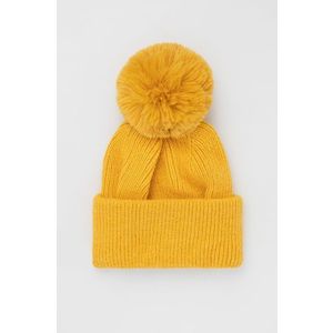 Vlnená čiapka Answear Lab žltá farba, z hrubej pleteniny vyobraziť