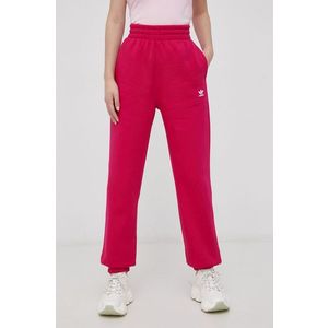 Nohavice adidas Originals dámske, ružová farba, jednofarebné vyobraziť