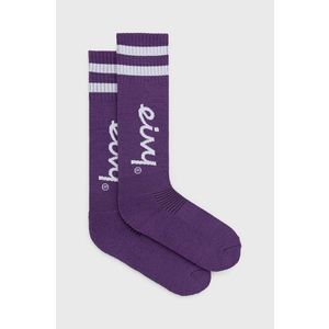 Ponožky s prímesou vlny Eivy fialová farba vyobraziť