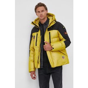 Páperová bunda Blauer pánska, žltá farba, zimná vyobraziť