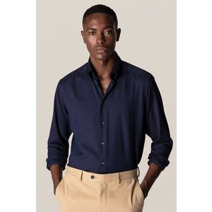 Bavlnená košeľa Eton pánska, tmavomodrá farba, regular, s golierom button-down vyobraziť