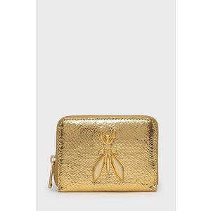 Kožená peňaženka Patrizia Pepe dámska, zlatá farba vyobraziť