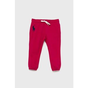 Detské nohavice Polo Ralph Lauren ružová farba, jednofarebné vyobraziť